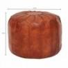 Wohnling Sitzhocker Echtleder Braun 52 x 40 x 52 cm Ottomane Wohnzimmer | Design Pouf Hocker Orientalisch | Polsterhocker Ori