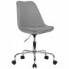 Amstyle Schreibtischstuhl Hellgrau Stoff | Design Drehstuhl mit Lehne | Arbeitsstuhl mit 110 kg Maximalbelastung | Schalenstu