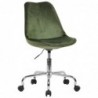 Amstyle Schreibtischstuhl Grün Samt | Design Drehstuhl mit Lehne | Arbeitsstuhl mit 110 kg Maximalbelastung | Schalenstuhl mi