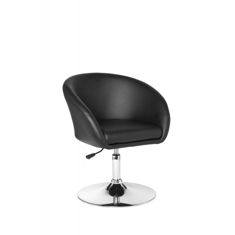 Amstyle Design Relaxsessel SPM2.157 Loungesessel Kunstleder Cocktailsessel schwarz | Sessel Drehbar | Esszimmerstuhl 120 kg |