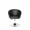Amstyle Design Relaxsessel SPM2.157 Loungesessel Kunstleder Cocktailsessel schwarz | Sessel Drehbar | Esszimmerstuhl 120 kg |