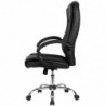 Amstyle Schreibtischstuhl Bezug Kunstleder Schwarz Bürodrehstuhl bis 120 kg | Drehstuhl Höhenverstellbar | Design Bürosessel