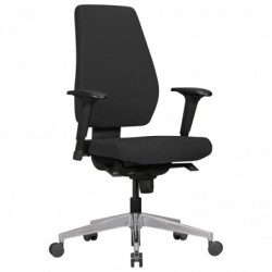 Amstyle Bürostuhl DARIUS mit Stoff-Bezug in Schwarz | Design Schreibtisch-Stuhl mit Synchromechanik u. Armlehnen | Drehstuhl