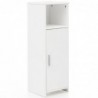 Wohnling Badschrank 30 x 95,5 x 30 cm weiß Holz mit Tür und Ablagefach | Kleiner Bad-Schrank Beistellschrank stehend | Badreg