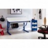 Wohnling Design Kinderschreibtisch Holz 120 x 60 cm blau / weiß | Jungen Schülerschreibtisch neigungs-verstellbar | Schreibti