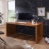 Wohnling Schreibtisch BOHA Massiv-Holz Sheesham Computertisch 120 cm breit Echtholz Design Ablage Büro-Tisch Landhaus-Stil