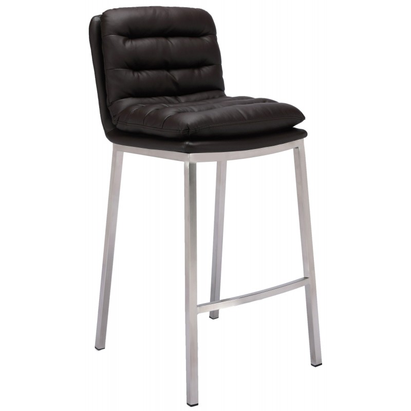 Barhocker Dundalk Kunstleder edelstahl