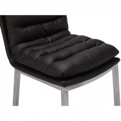 Barhocker Dundalk Kunstleder edelstahl