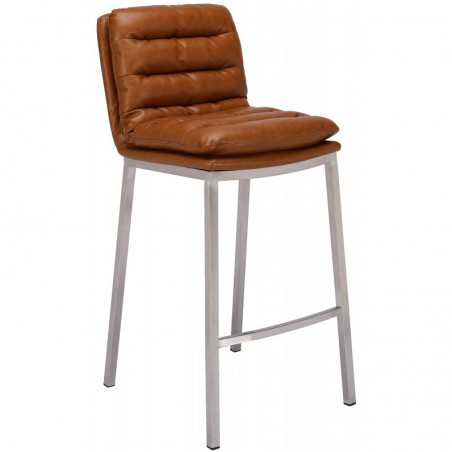 Barhocker Dundalk Kunstleder edelstahl