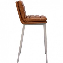 Barhocker Dundalk Kunstleder edelstahl