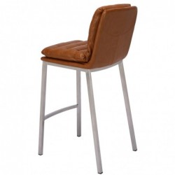 Barhocker Dundalk Kunstleder edelstahl