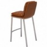 Barhocker Dundalk Kunstleder edelstahl
