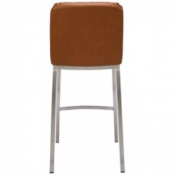 Barhocker Dundalk Kunstleder edelstahl
