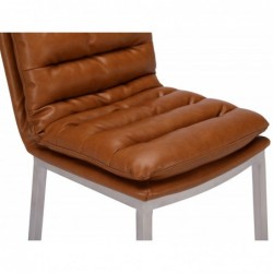 Barhocker Dundalk Kunstleder edelstahl