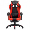 Gaming-Stuhl mit Fußstütze Rot und Schwarz Kunstleder