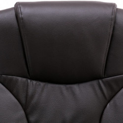Massage-Bürostuhl Braun Echtleder