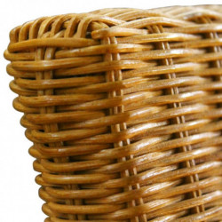 Esszimmerstühle 4 Stk. Natur Rattan Braun