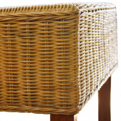 Esszimmerstühle 6 Stk. Natur Rattan Braun