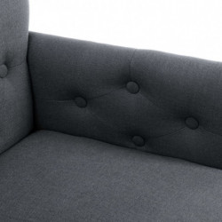 Esszimmerstühle mit Armlehnen 2 Stk. Grau Stoff