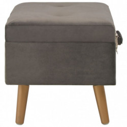 Hocker mit Stauraum 3 Stk. Grau Samt