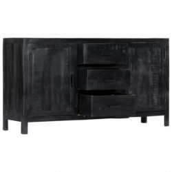 Sideboard Schwarz 147 x 40 x 80 cm Massivholz Mango