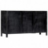 Sideboard Schwarz 147 x 40 x 80 cm Massivholz Mango