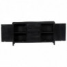 Sideboard Schwarz 147 x 40 x 80 cm Massivholz Mango