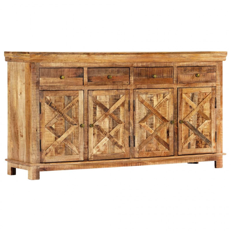 Sideboard mit 4 Schubladen 160 x 40 x 85 cm Massivholz Mango