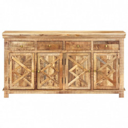 Sideboard mit 4 Schubladen 160 x 40 x 85 cm Massivholz Mango