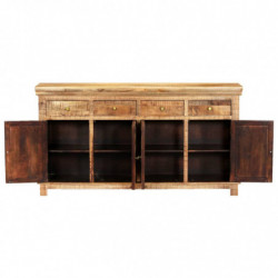 Sideboard mit 4 Schubladen 160 x 40 x 85 cm Massivholz Mango