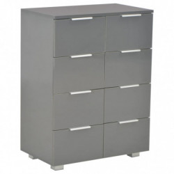 Sideboard Hochglanz Grau 60x35x80 cm Spanplatte