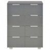 Sideboard Hochglanz Grau 60x35x80 cm Spanplatte