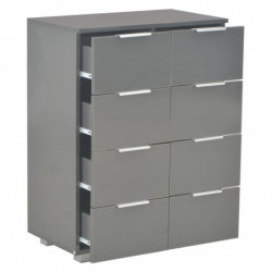 Sideboard Hochglanz Grau 60x35x80 cm Spanplatte