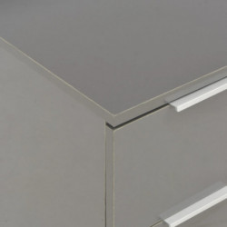 Sideboard Hochglanz Grau 60x35x80 cm Spanplatte