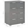 Sideboard Hochglanz Grau 60x35x80 cm Spanplatte