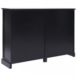 Sideboard mit 10 Schubladen Schwarz 113 x 30 x 79 cm Holz