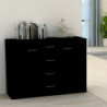 Sideboard Schwarz 88×30×65 cm Spanplatte