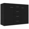 Sideboard Schwarz 88×30×65 cm Spanplatte