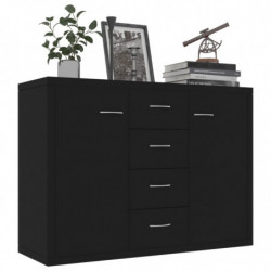 Sideboard Schwarz 88×30×65 cm Spanplatte