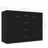 Sideboard Schwarz 88×30×65 cm Spanplatte