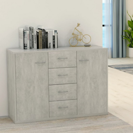 Sideboard Betongrau 88 x 30 x 65 cm Spanplatte