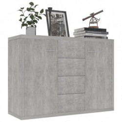 Sideboard Betongrau 88 x 30 x 65 cm Spanplatte