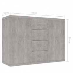 Sideboard Betongrau 88 x 30 x 65 cm Spanplatte