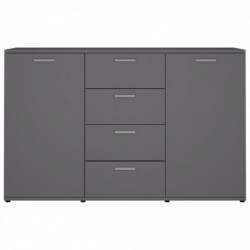 Sideboard Grau 120×35,5×75 cm Spanplatte