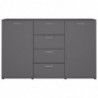 Sideboard Grau 120×35,5×75 cm Spanplatte