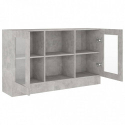 Vitrinenschrank Betongrau 120x30,5x70 cm Spanplatte