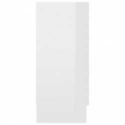 Vitrinenschrank Hochglanz-Weiß 120x30,5x70 cm Spanplatte