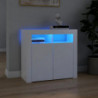 Sideboard mit LED-Leuchten Weiß 80x35x75 cm