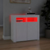 Sideboard mit LED-Leuchten Weiß 80x35x75 cm