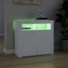 Sideboard mit LED-Leuchten Weiß 80x35x75 cm